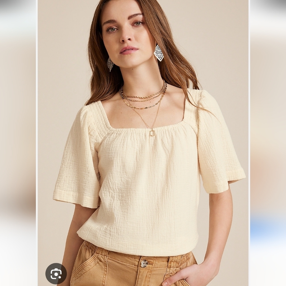 Maurices Double Cloth Bell Sleeve Blouse Size XL NWT